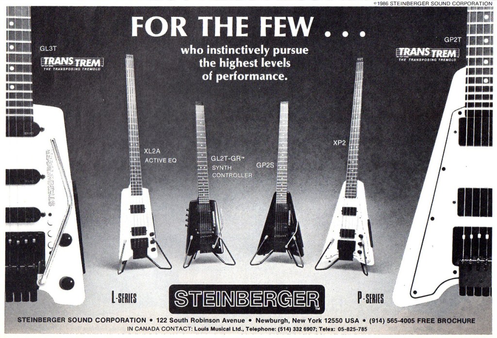 The Iconic Steinberger L2 Bass and GL2 Guitar: Redefining Instrument&nbsp;Design